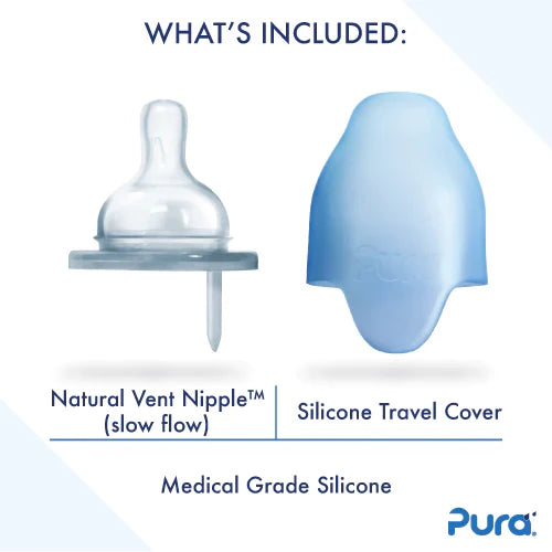 Pura Kiki Stainless Steel Infant Bottle 150ml - Moss V2