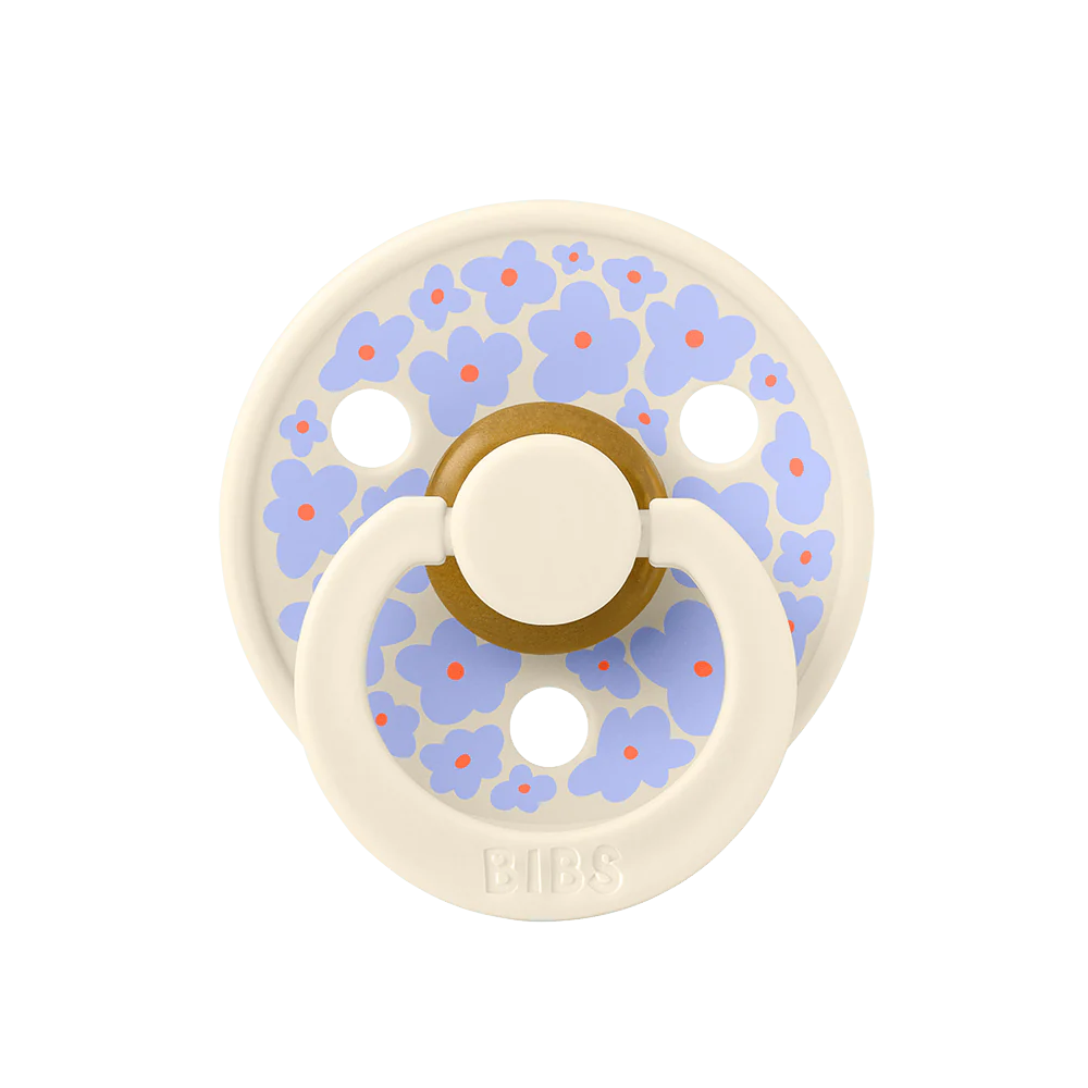 Bibs Round Natural Dummy Pacifier - Studio Collection - Jasmine Ivory Mix