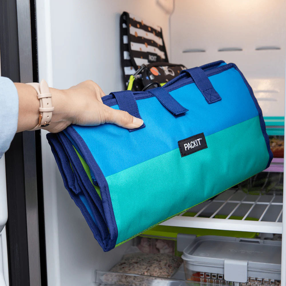 Packit Freezable Grocery Tote Bag - Fresh Stripe