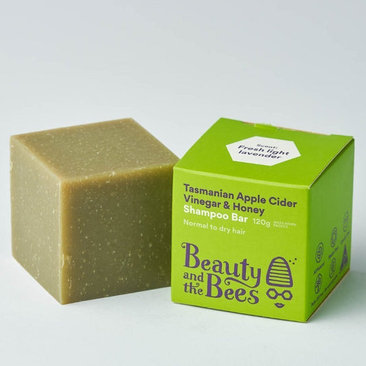 Beauty & the Bees Shampoo Bar 120g - Apple Cider Vinegar & Honey