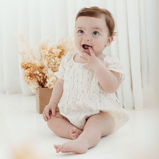 Aster & Oak Sofia Floral Bubble Romper
