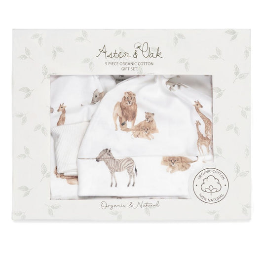 Aster & Oak 5 Piece Organic Cotton Gift Box Set - Savannah