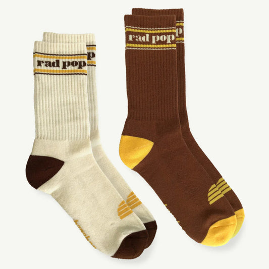 Banabae Oganic Cotton Crew Sock 2pk - Rad Pop