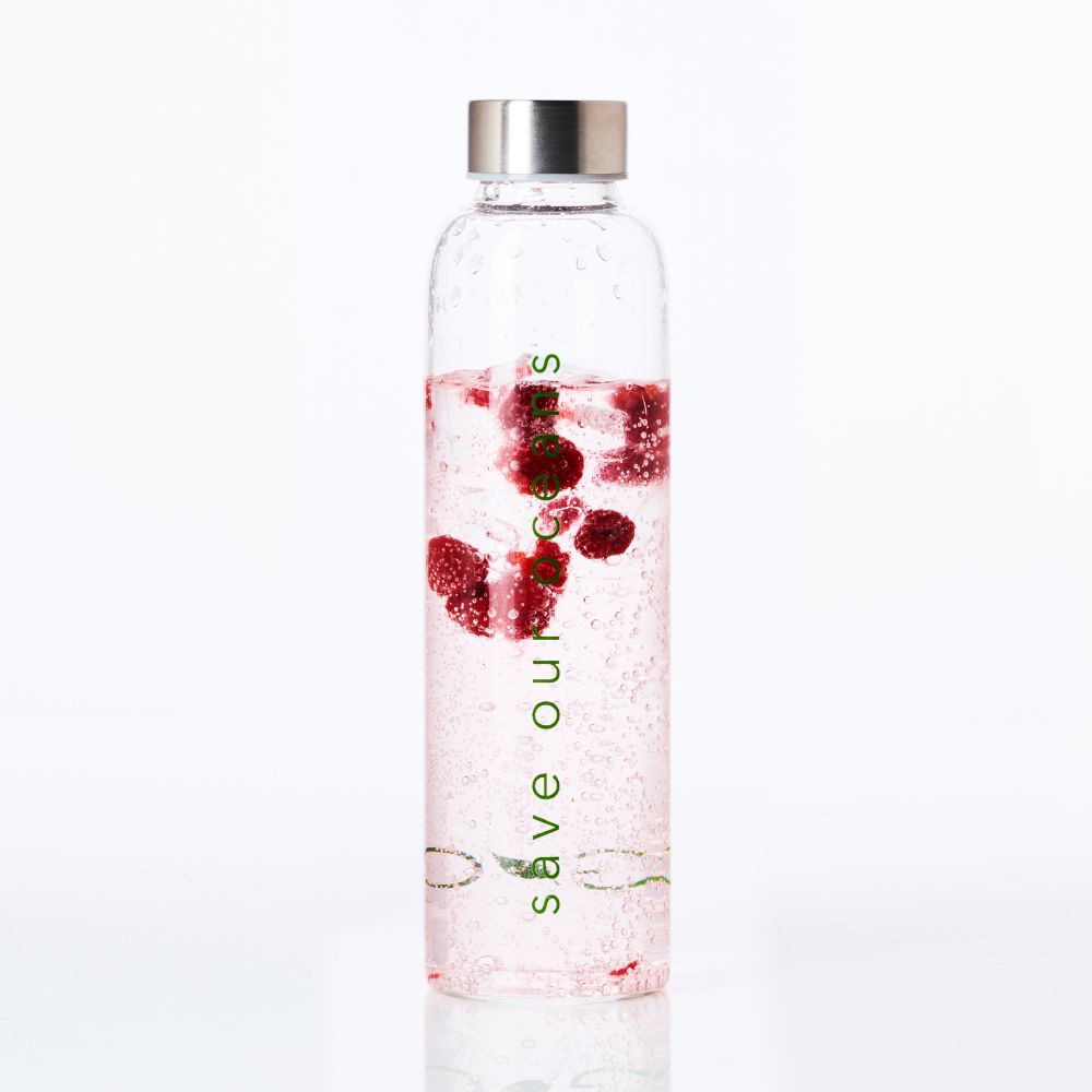 BBBYO Glass Water Bottle with Cover 570mL - Deca