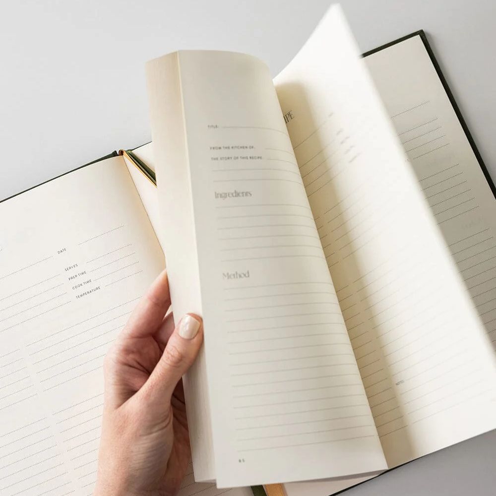 Bespoke Letterpress Heirloom Recipe Book Journal