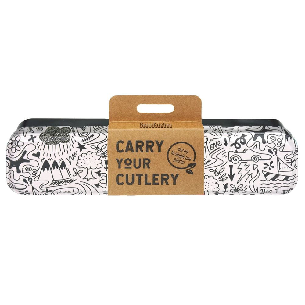 Carry Your Cutlery Portable Cutlery Set - Doodle Art