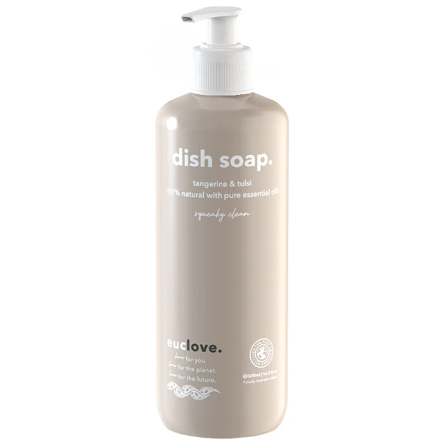 Euclove Non-Toxic Dish Soap 500ml - Tangerine & Tulsi