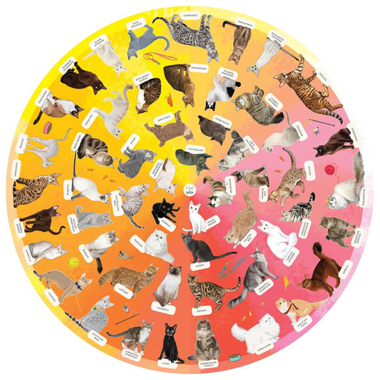 Diesel & Dutch 1000pc Jigsaw Puzzle - Fancy Felines (68cm round)