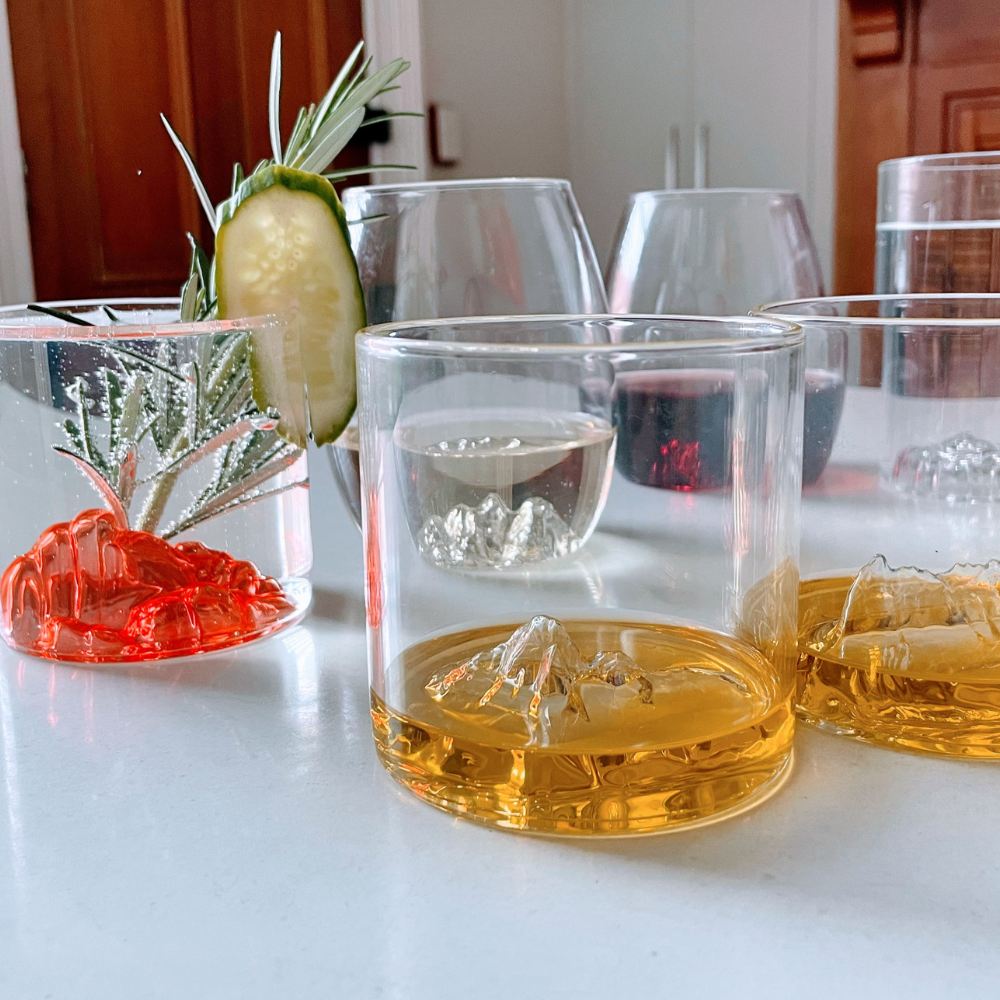 Uprising Glassware Single Stemless Glass + Coaster Set - Cradle Mountain (Wulinantikala)
