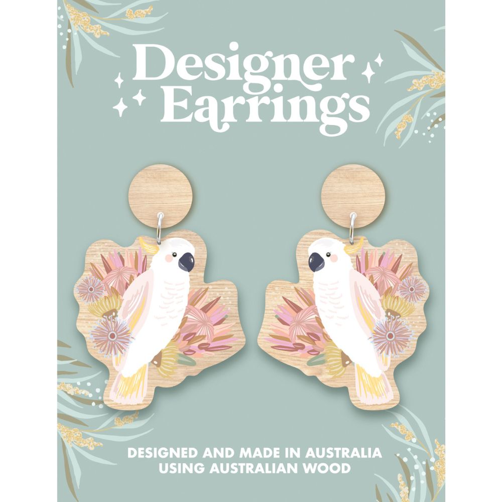 Aero Designer Earrings - Cockatoo