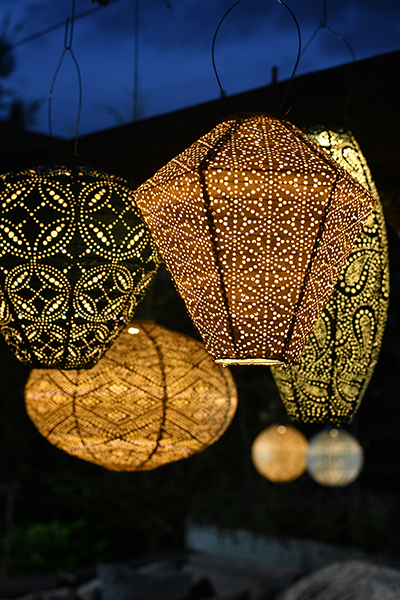 Lumiz Outdoor LED Solar Lantern - Diamond 28cm