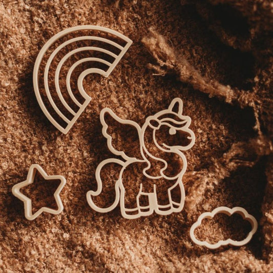 Cookie Cutter / Play Dough Cutter Set - Unicorn (set of 4)