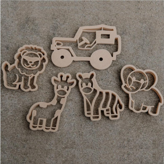Cookie Cutter / Play Dough Cutter Set - Safari (set of 5)