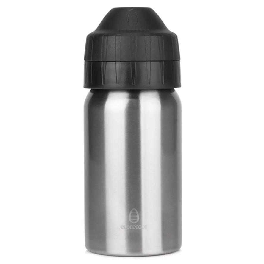 Ecococoon 350ml Brushed Silver Stainless Steel Water Bottle