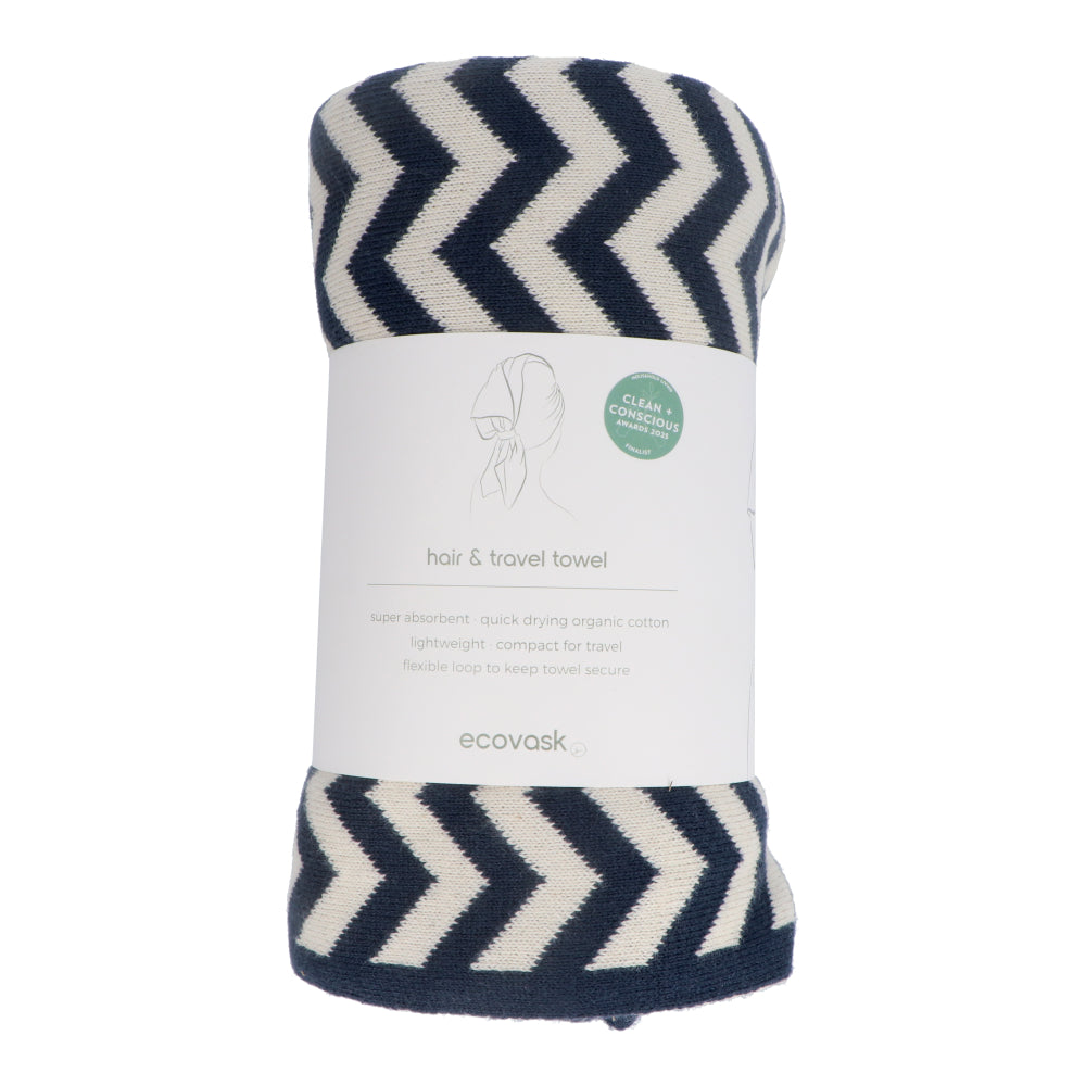 Ecovask Hair Towel & Travel Towel - Organic Cotton
