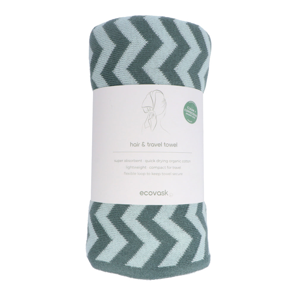 Ecovask Hair Towel & Travel Towel - Organic Cotton