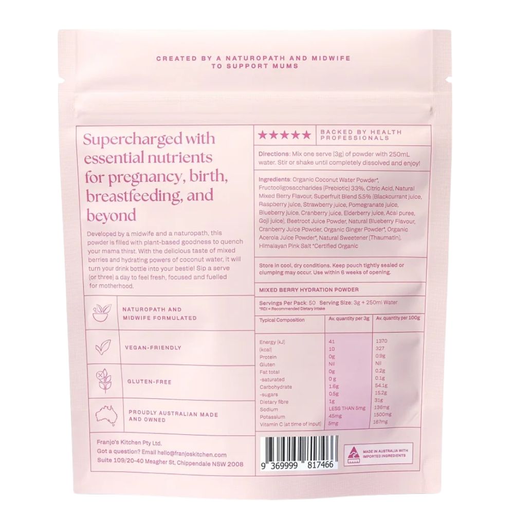 Franjos Kitchen Motherhood Hydration Powder - Mixed Berry