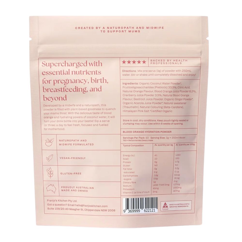 Franjos Kitchen Motherhood Hydration Powder - Blood Orange