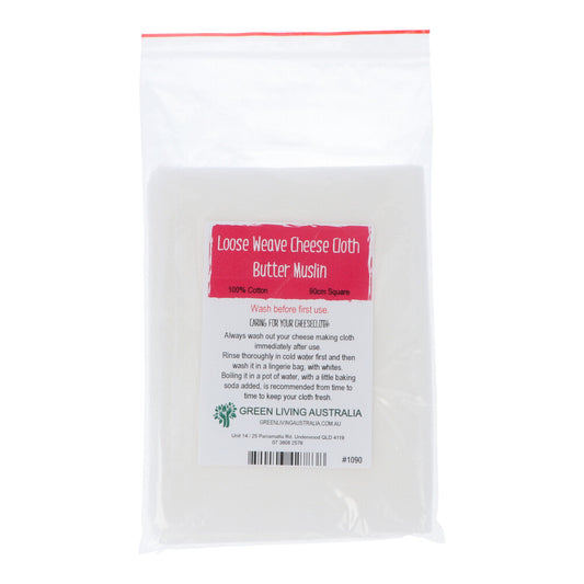 Green living butter muslin cheese cloth - loose weave 90cm x 90cm