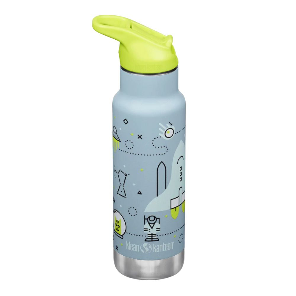 Klean Kanteen Kids 12oz 355ml Insulated Water Bottle with Flip Seal Sport Cap & Straw