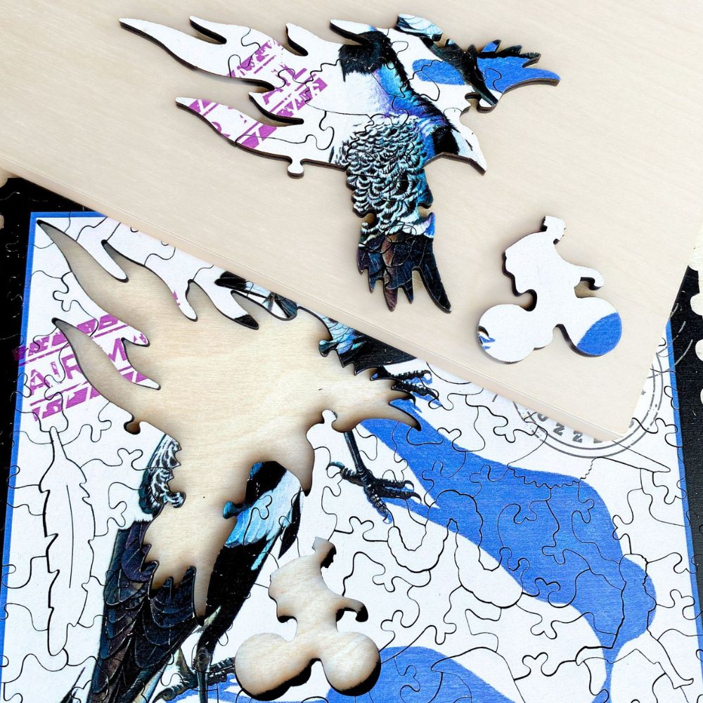 Twigg Puzzle Wooden Jigsaw Puzzle 141 Pieces - Magpies