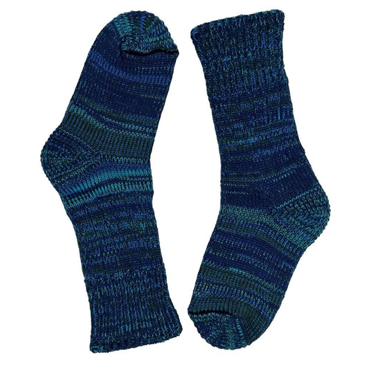 Mongrel Socks Merino Mini Mongrels Kids Socks  - Blue Green