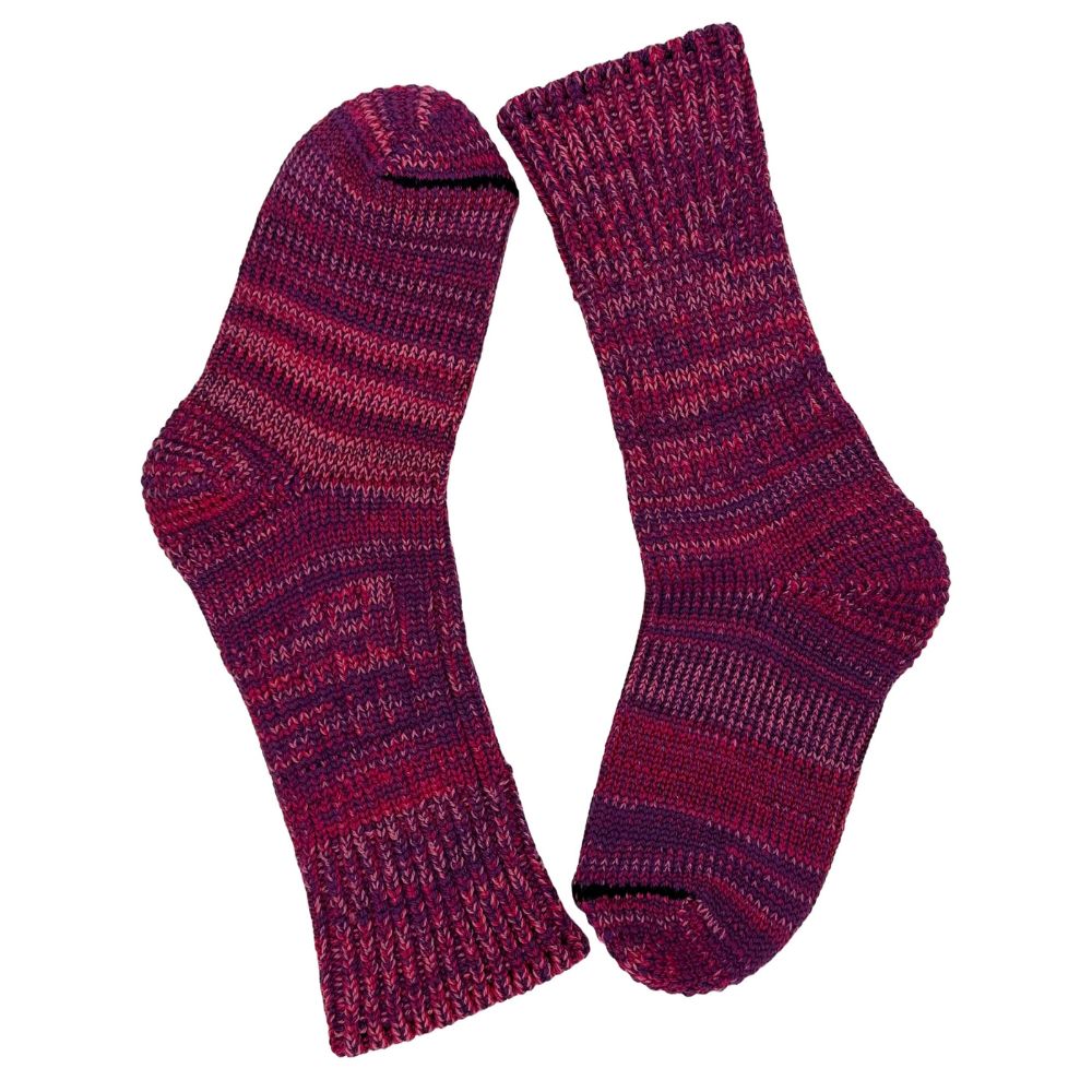 Mongrel Socks Merino Mini Mongrels Kids Socks - Mulberry