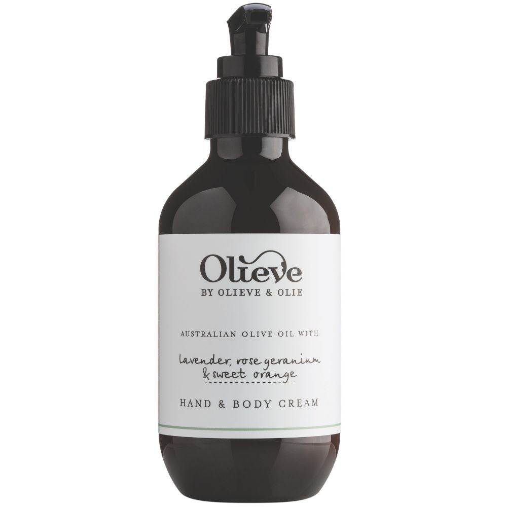 Olieve & Olie Hand & Body Cream 200ml - Lavender, Rose Geranium & Sweet Orange