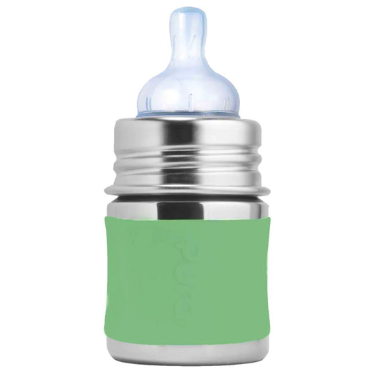 Pura Kiki Stainless Steel Infant Bottle 150ml - Moss V2