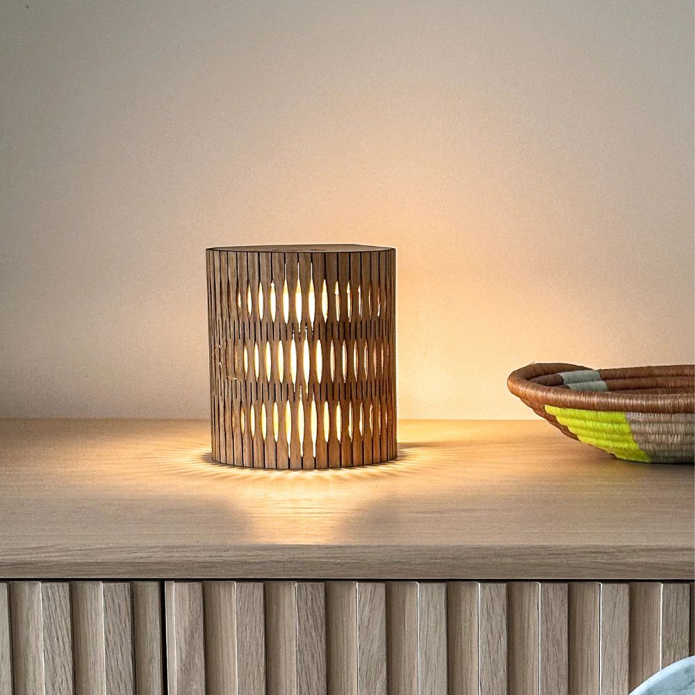 RS Studio Cordless Timber Bubble Lamp