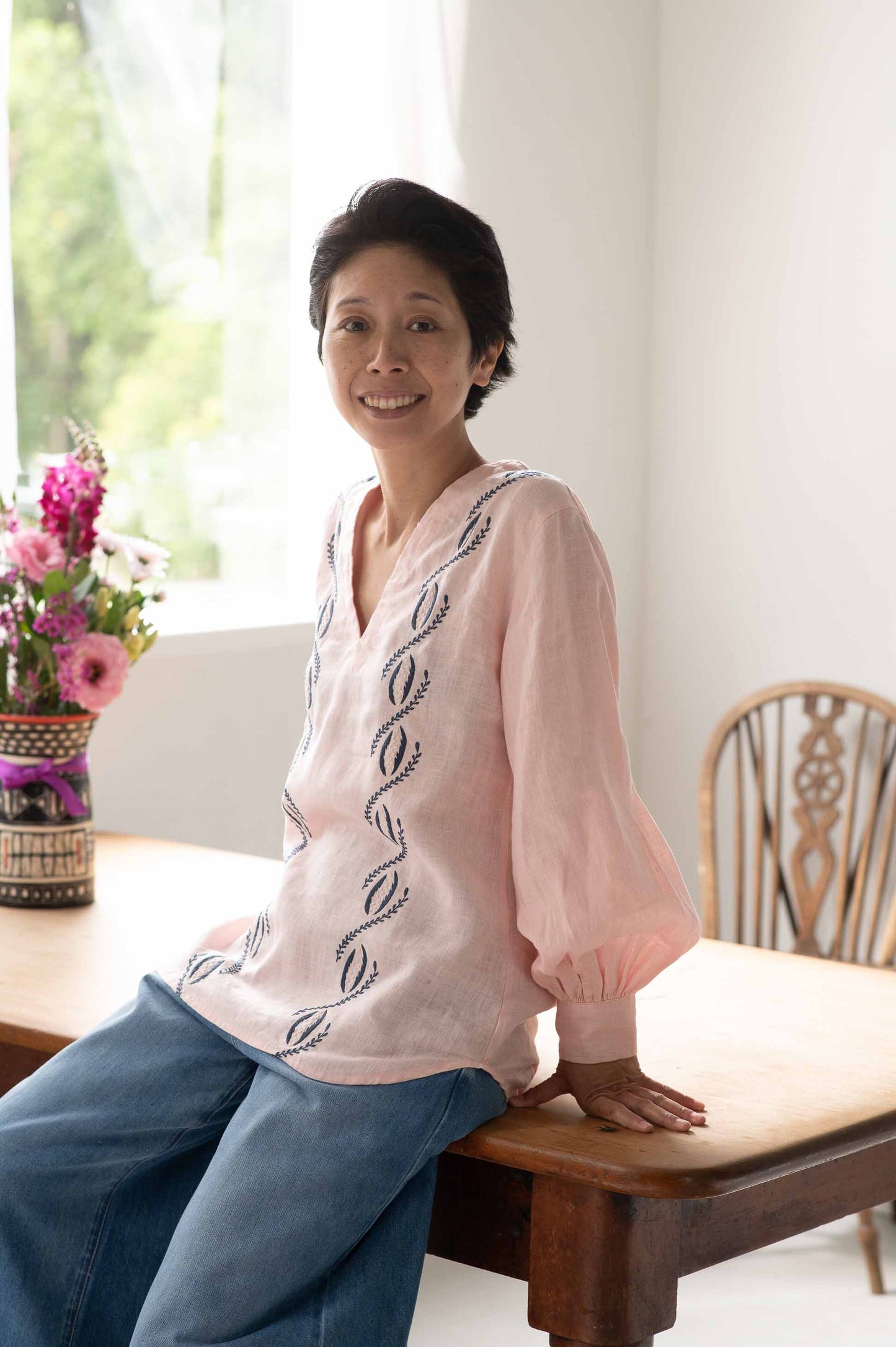 Lazybones Simona Top Tearose