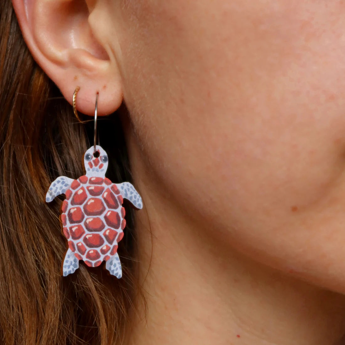 Pixie Nut & Co. Turtle Hoop Earrings