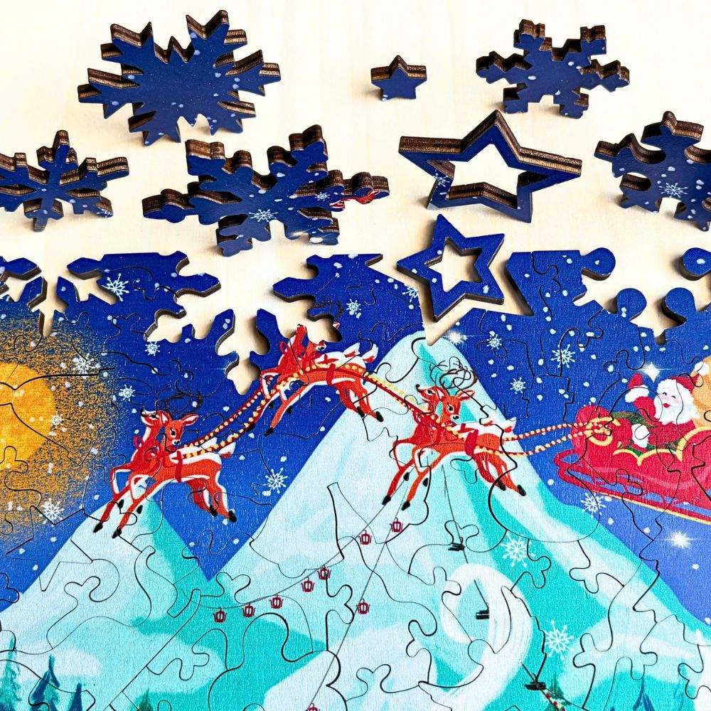 Twigg Puzzle Wooden Jigsaw 213 Pieces - Santa's Workshop