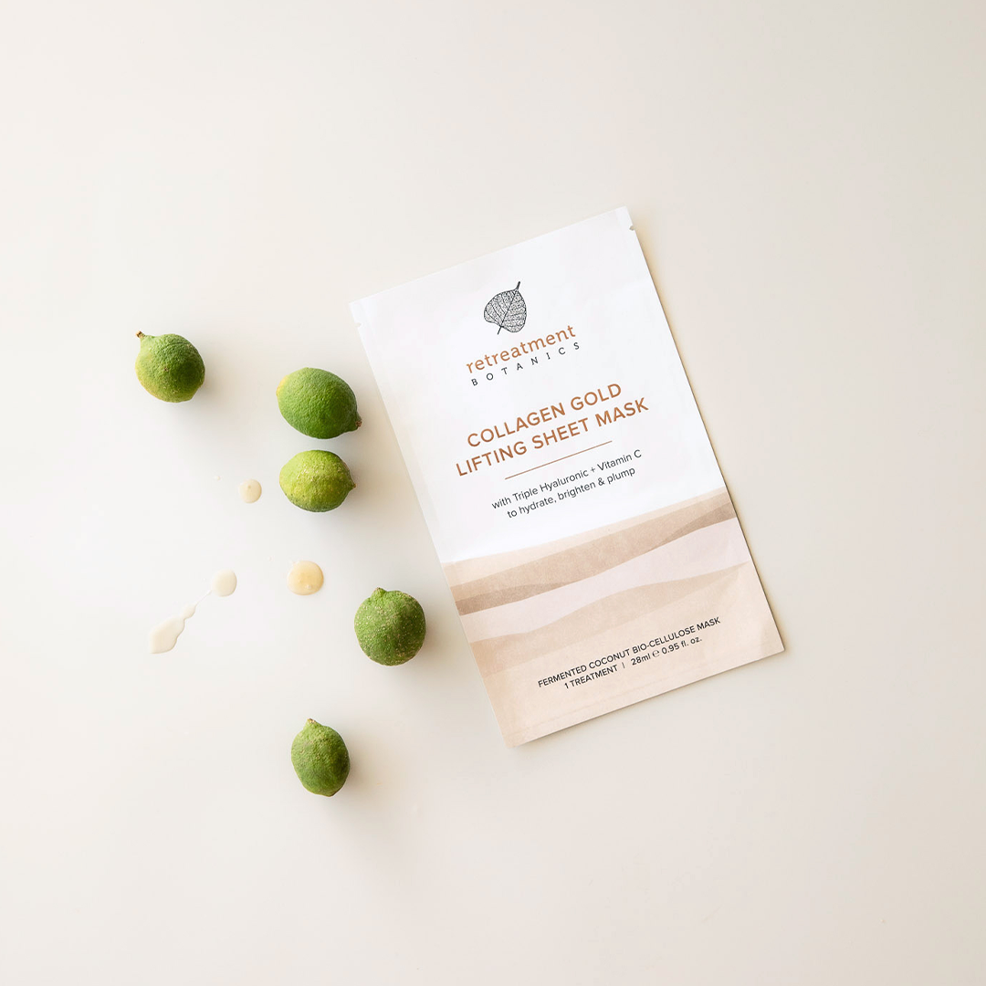 Retreatment Botanics Collagen Gold Lifting Sheet Mask 4-Pack