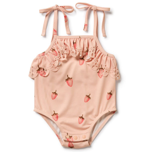 Wilson & Frenchy Cutwork Swimsuit - Strawberry Kisses