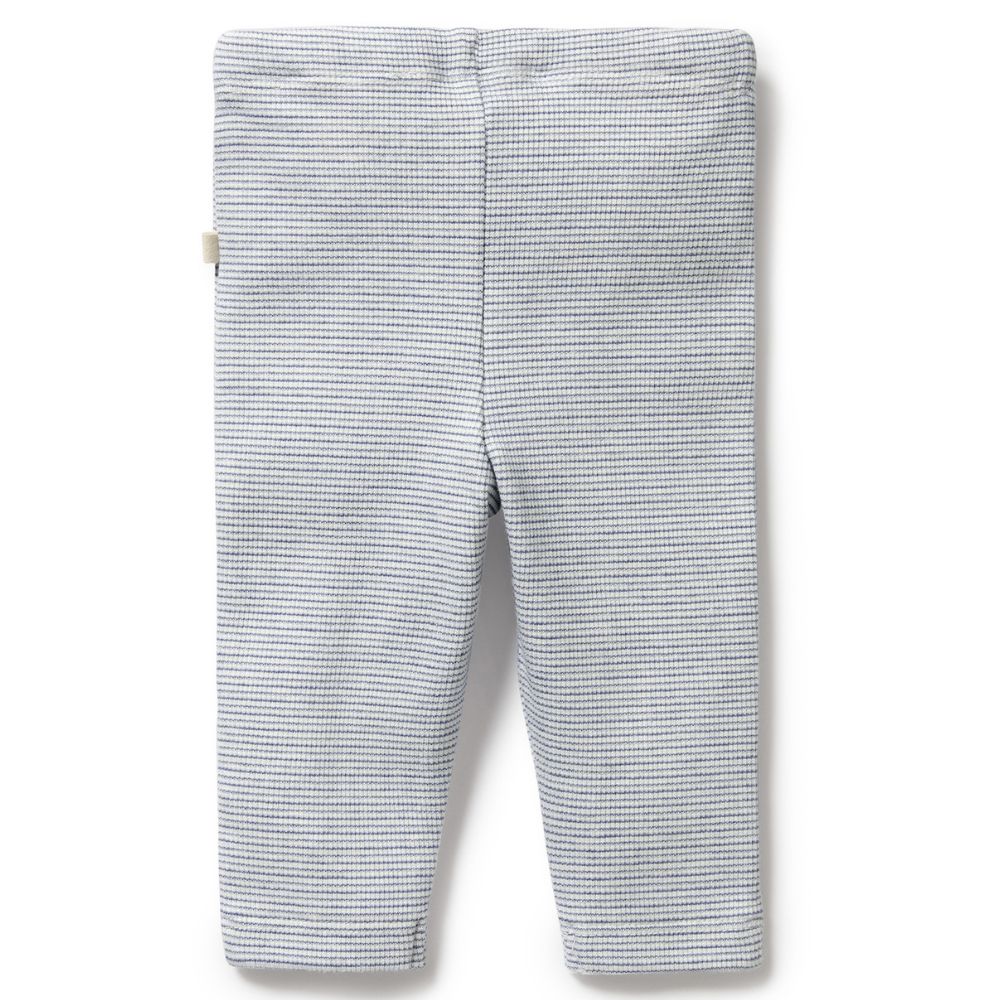 Wilson & Frenchy Organic Stripe Rib Legging - Rain Drop