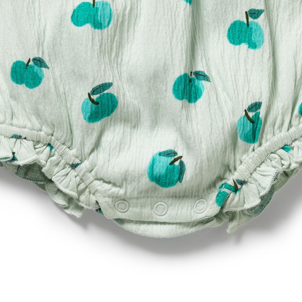 Wilson & Frenchy Organic Tie Playsuit - Apple Papple