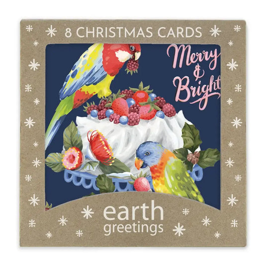 Earth Greetings Australian Christmas Card 8 Pack - Christmas Pav