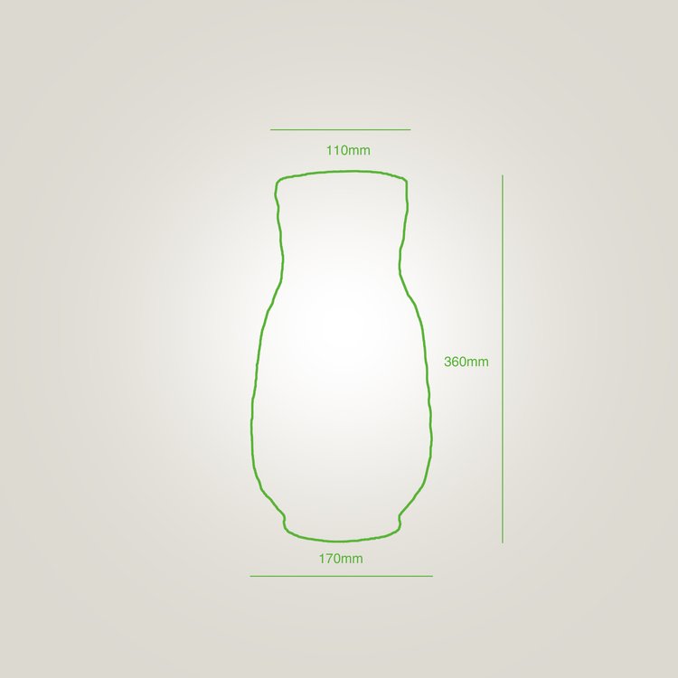 Matteurs Cotton Stone Vase - Stem (dash dash texture)