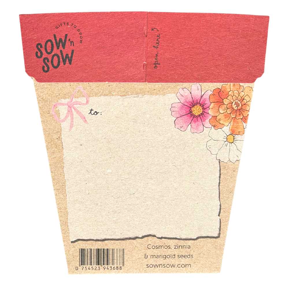 Sow 'n Sow Gift of Seeds Christmas Card - Merry Xmas Bloom