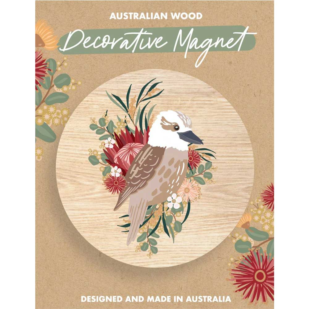 Australian Wooden Magnet - Kookaburra