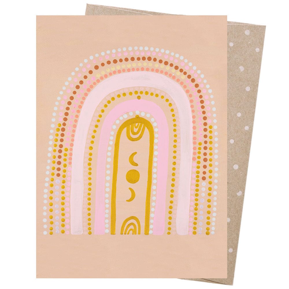 Earth Greetings Card - Rainbow Moon