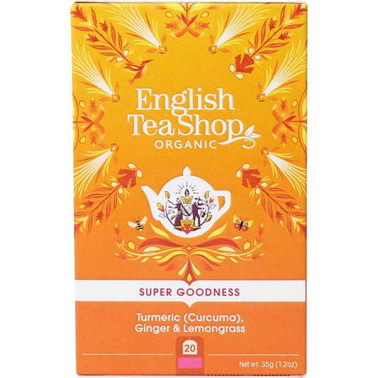 English Tea Shop Organic Turmeric, Ginger & Lemongrass Teabags 20pk