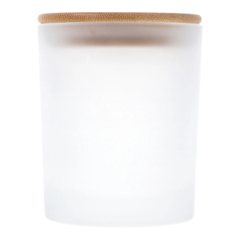 Frosted Glass Jar with Bamboo Lid - 250ml
