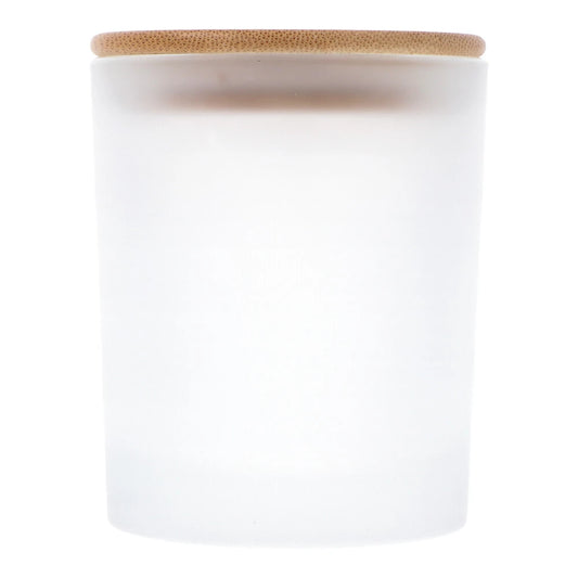 Frosted Glass Jar with Bamboo Lid - 250ml