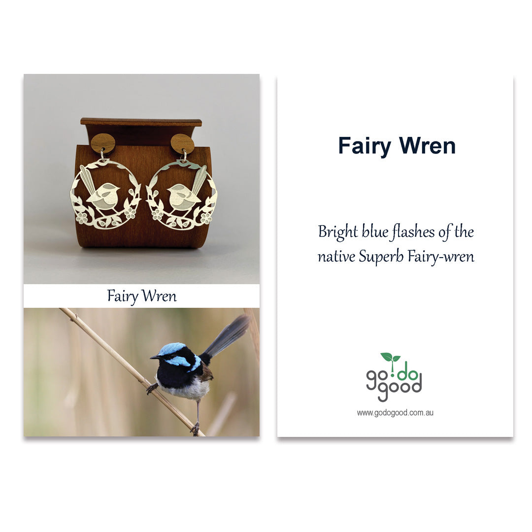 Go Do Good Stud Earrings - Fairy Wren