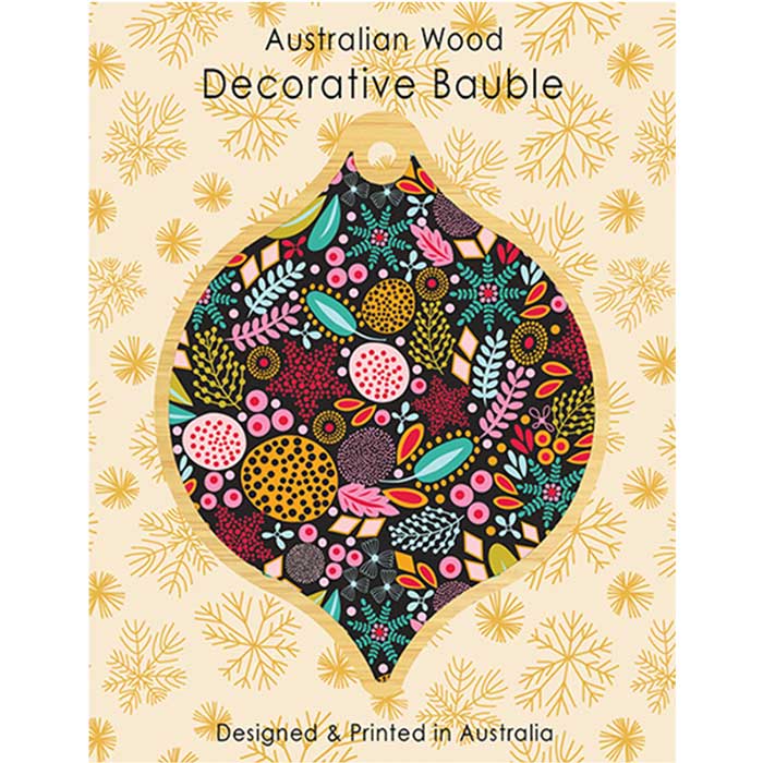 Kirsten Katz Wooden Bauble - Christmas Bling