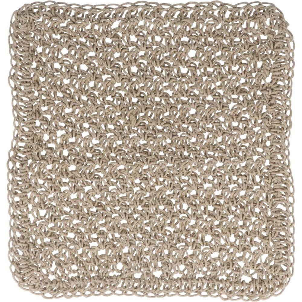 Knotting Naked Hemp Crochet Dish/Body Cloth - SQUARE