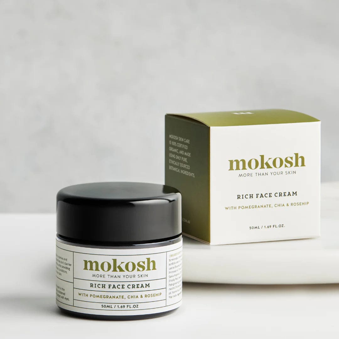 Mokosh Rich Face Cream 50ml - Pomegranate, Neem & Hemp