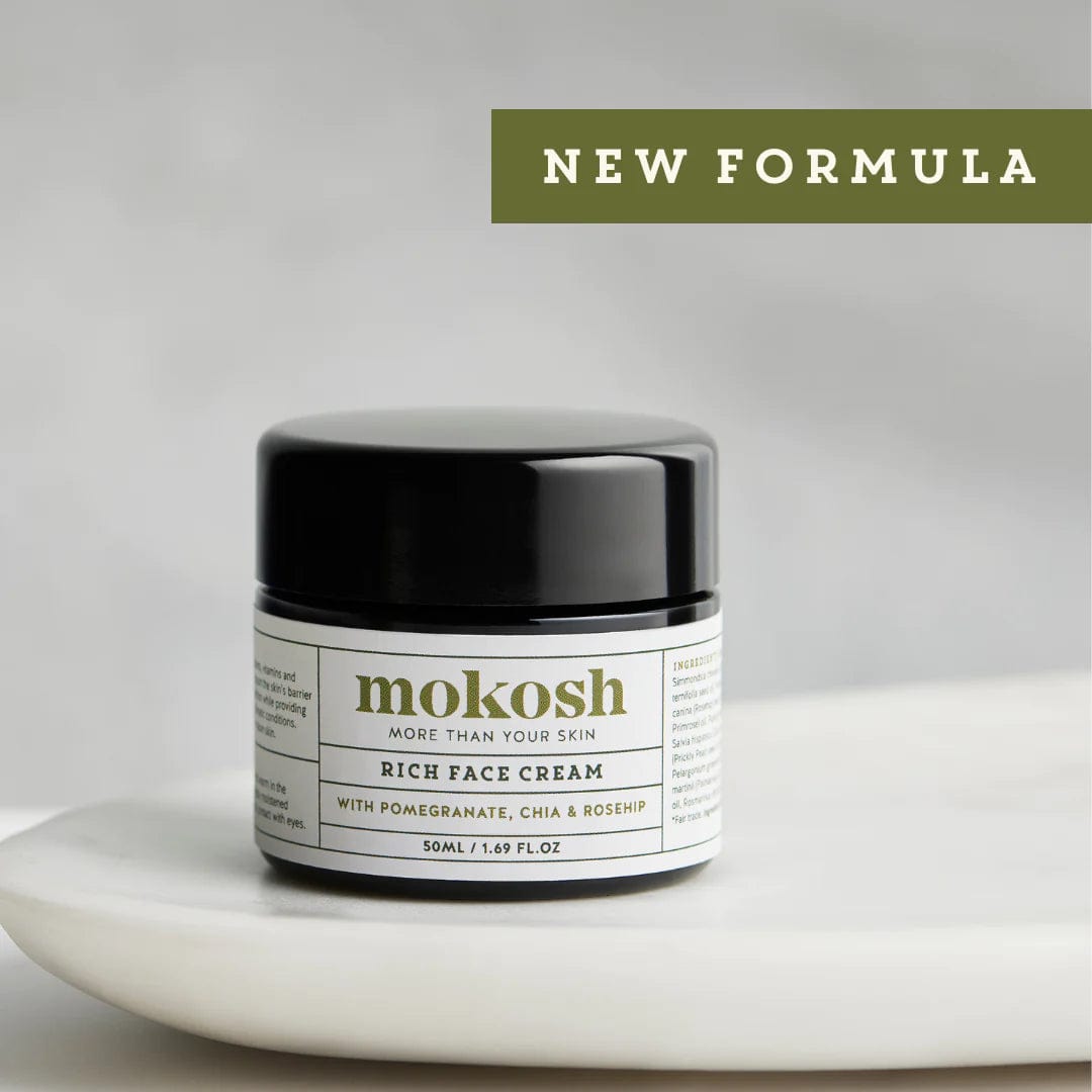 Mokosh Rich Face Cream 50ml - Pomegranate, Neem & Hemp